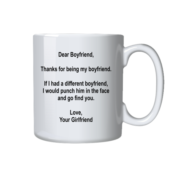 Thanks for being my Boyfriend Coffee Mug - Gift Idea Valentines, Birthday