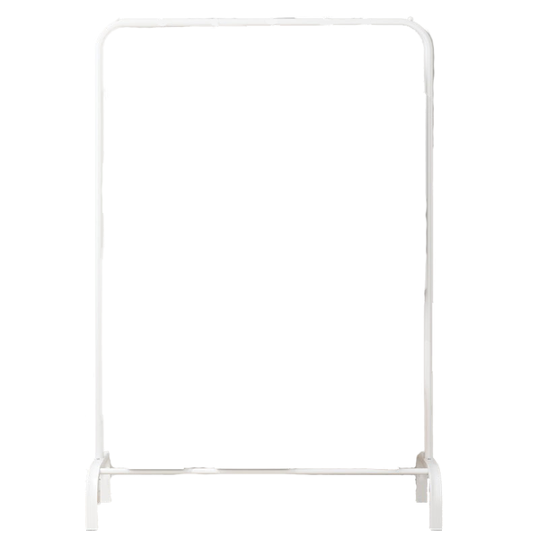 Single Pole Simple Design Clothing Rack- White