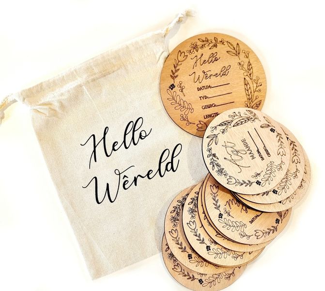 Afrikaans Wooden Milestone Set