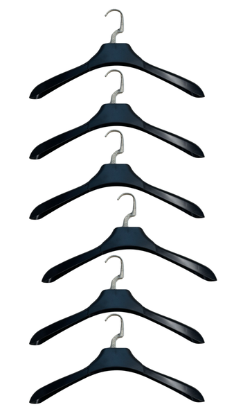 Plastic Extra Wide Suit Hangers - Clothing Hangers - Pack of 6