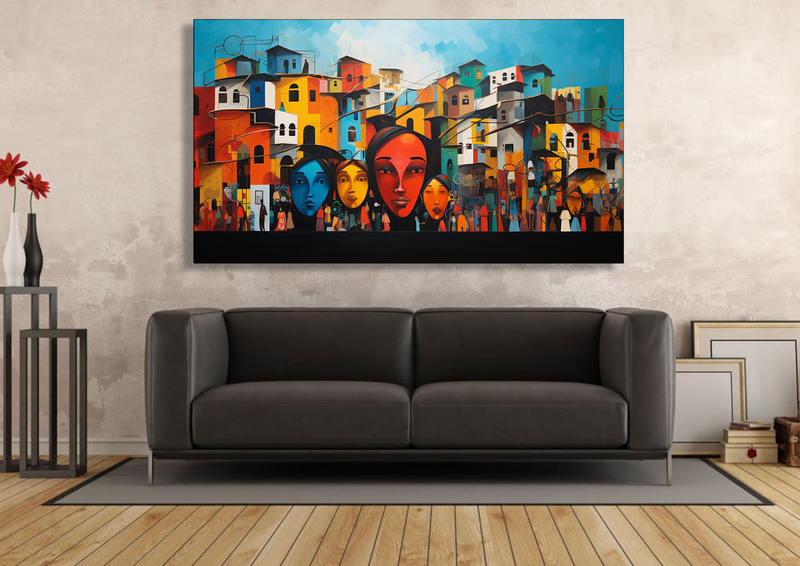 Canvas Wall Art - Kaleidoscope of Kasi Bold Abstract - IM1044