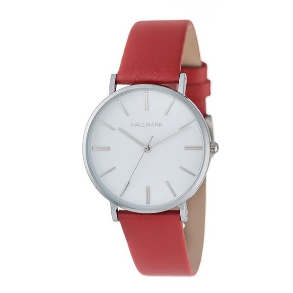 Hallmark Ladies Red Leather Strap Watch - HL2013W
