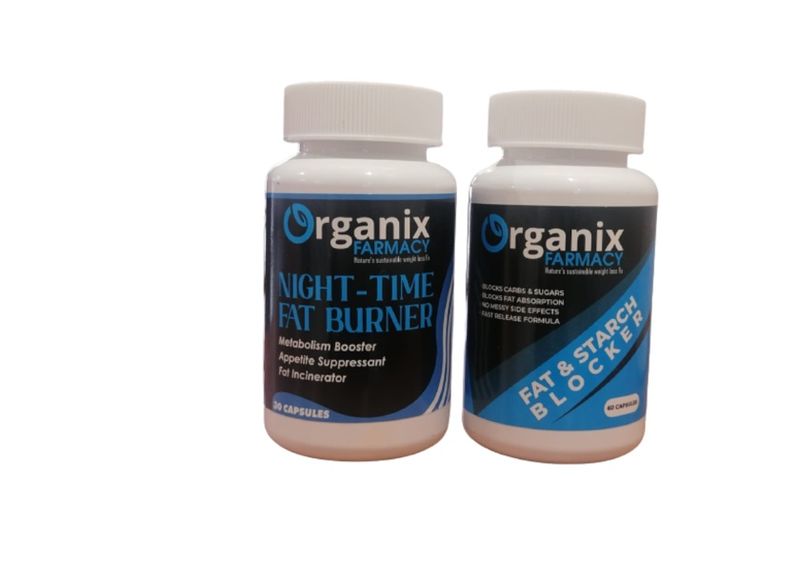Organix Combo - Fat &amp; Starch Blocker Plus Night-Time Fat Burner Capsules