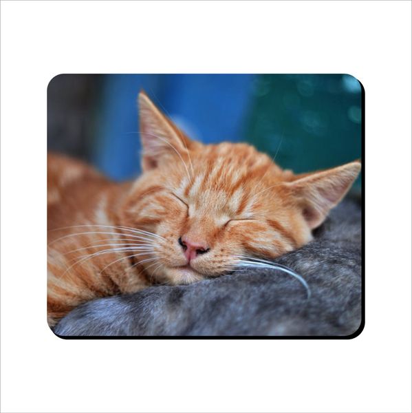 Mouse Pad - Sleeping Ginger Cat