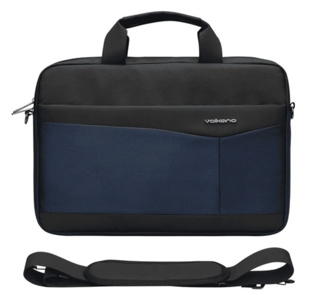 Volkano Seismic Series 15.6" Laptop Shoulder Bag - Blue &amp; Black Style
