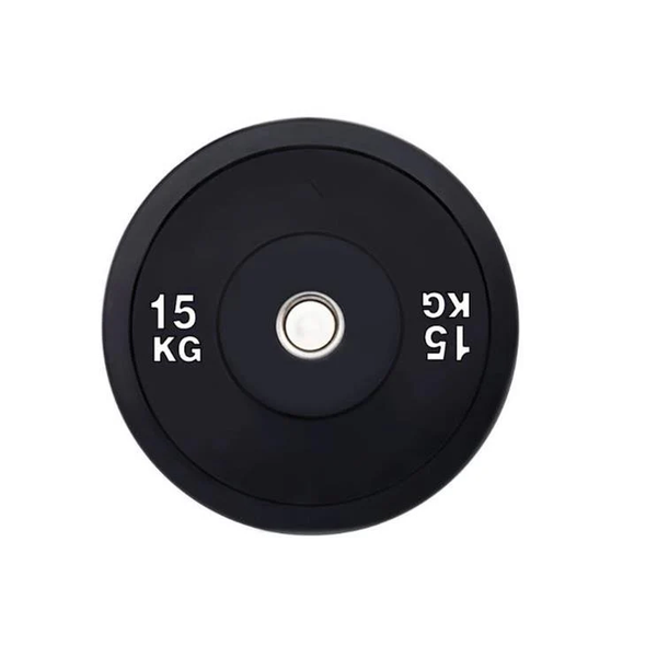 Olympic Rubber Bumper Plate 15KG - Black
