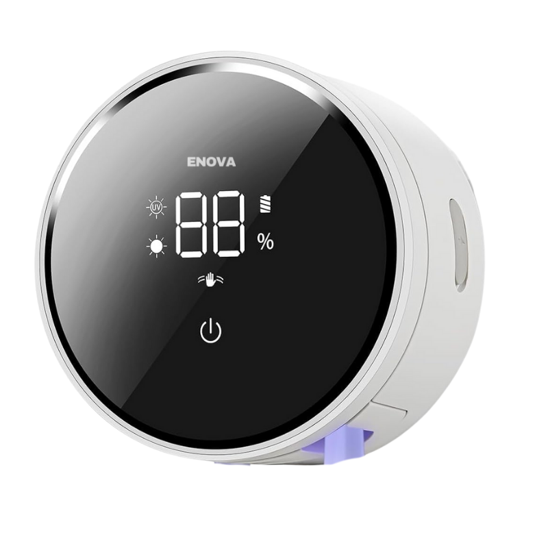 Enova Electric Toothbrush Holder & Cleaner with Auto Open|Close Cover