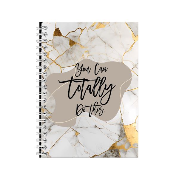 You Can A5 Notebook Spiral Lined Trendy Motivational Graphic Notepad 142