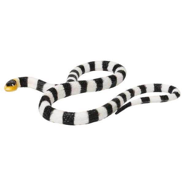 Toy Kids Colourful Life Like Simulation Striped Snake Figurine - 19cm