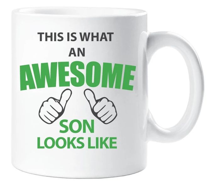 This What An Awesome Son Looks Like Birthday Christmas Gift Mug