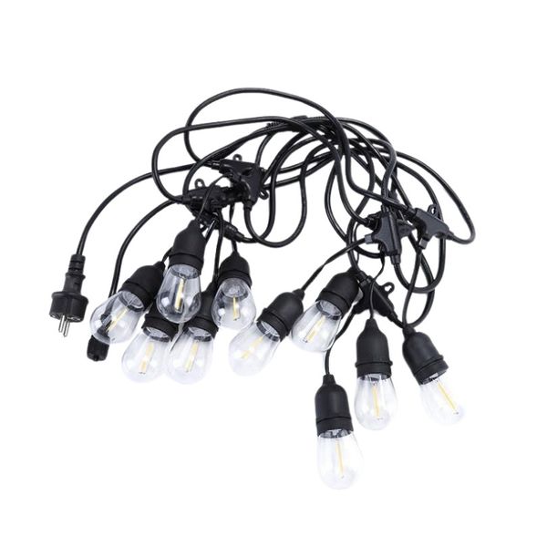 220V Round Plug, 10 Meters, 10 Bulbs in One, Non-Detachable