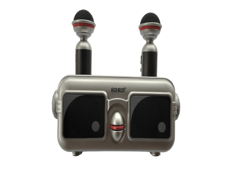 SDRD SD-304 2 in 1 KTV Portable Wireless Live Dual Microphone + BT Speaker