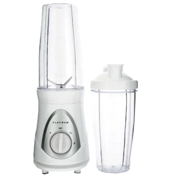 Platinum On-the-Go Personal Blender 750ml Twin Cups - 300W White