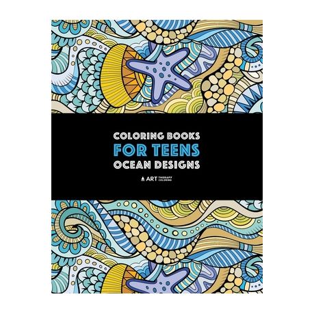 Coloring Books For Teens: Ocean Designs: Zendoodle Sharks, Sea Horses,  Fish, Sea Turtles, Crabs, Octopus, Jellyfish, Shells & Swirls; Detailed D  (Paperback)