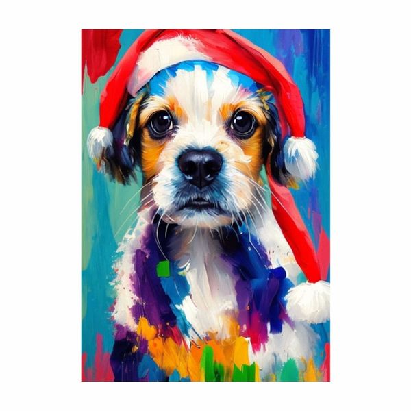 Puppy Painting Splash - A1 Poster