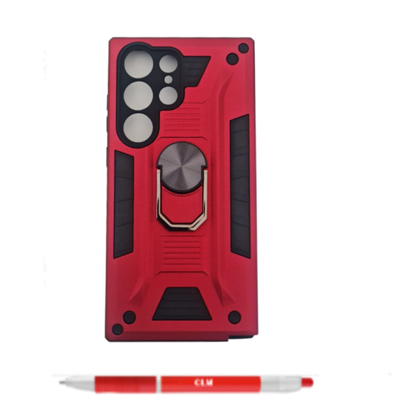 Protective hard ring mobile case for Samsung galaxy s23 ultra with CLM pen