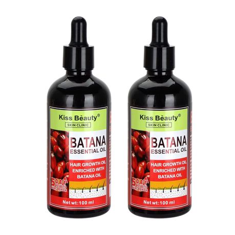 Pack of 2 - Kiss Beauty Organic Batana Essential Oil Hair Growth Oil 100ml Image