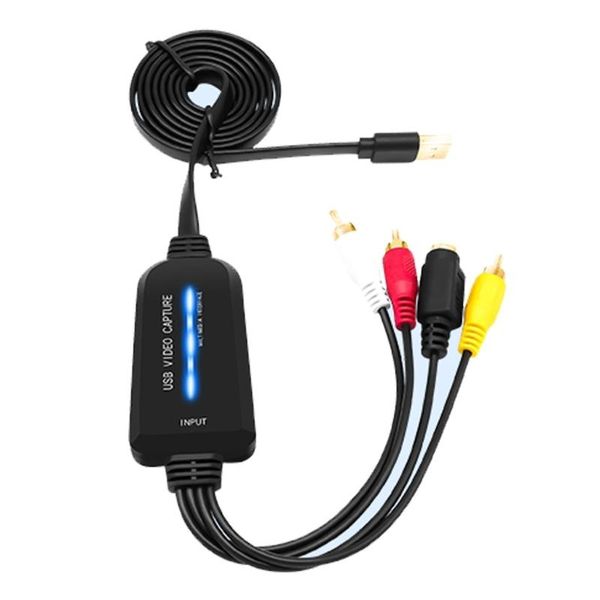 1 Pcs AV to USB 2.0 Video Capture Card, VHS VCR to DVD Converter