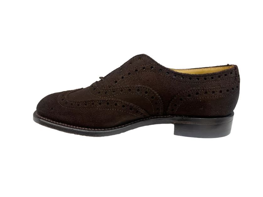 Crockett & Jones Mens Suede Brogue Brown Formal Shoes Shop Today. Get