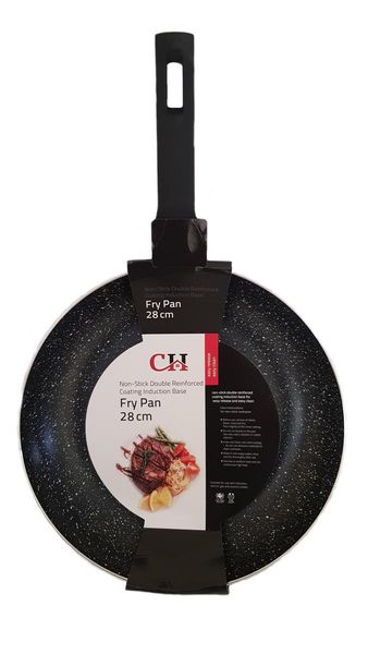 Continental Homeware 28cm Black Non-Stick Frypan - Marble Design