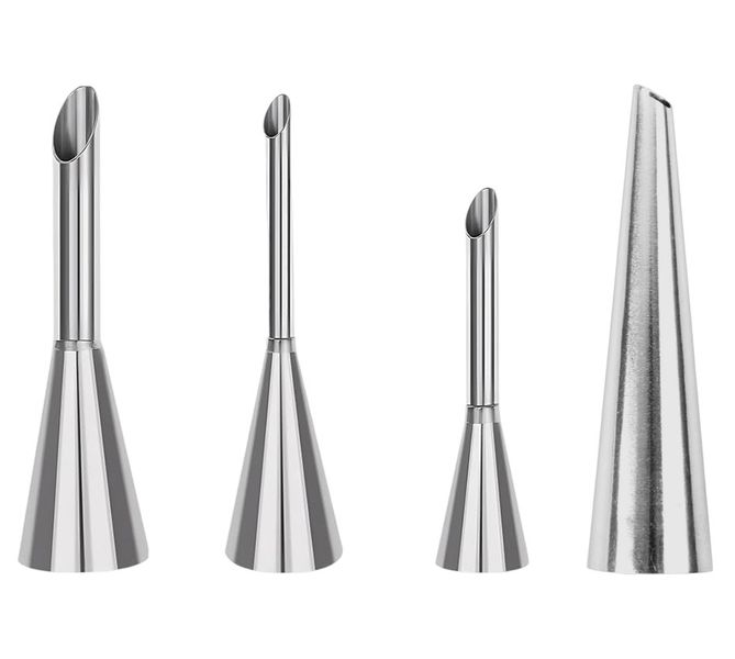 4 Piece - Icing Piping Nozzle Tips - Silver