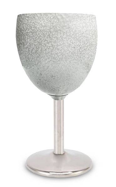 Leisure Quip Stainless Steel Wine Glass Hammertone - White 200ML
