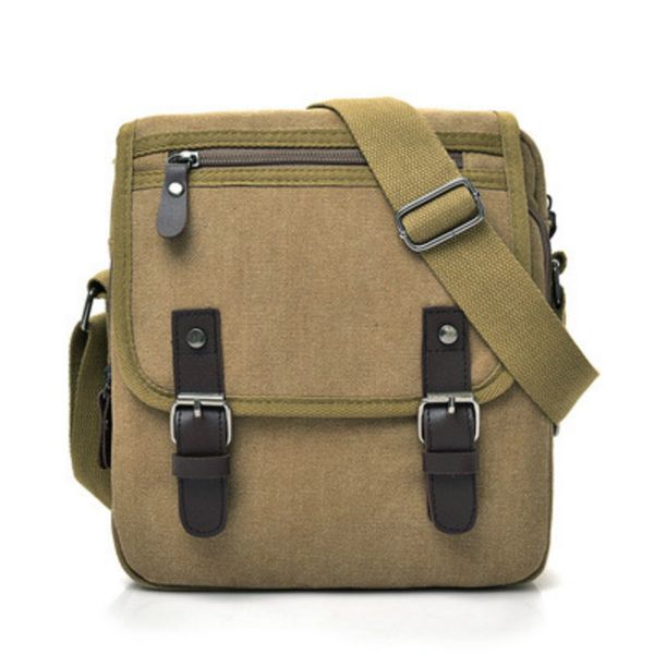 Trendy Men's Business Messenger Bag-khaki