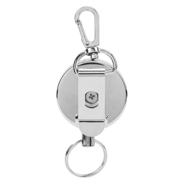 Retractable Key Holder with 4cm Steel Wire, All Metal