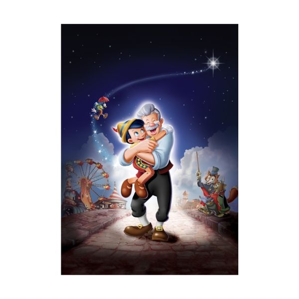 Pinocchio and his father - A1 poster