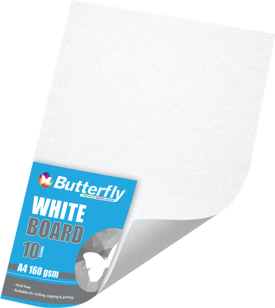 Butterfly A4 Pastel Board 10s - White