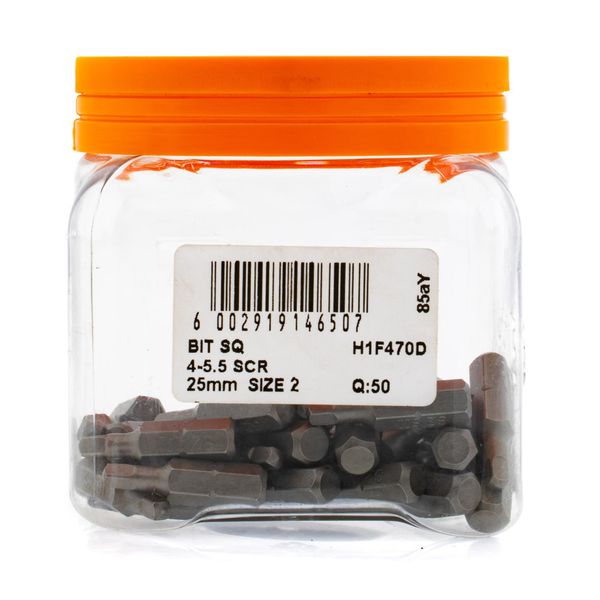 EUREKA Bit Square 3 - 7mm Screws 25mmSIZE2 Q:50 H1F470D