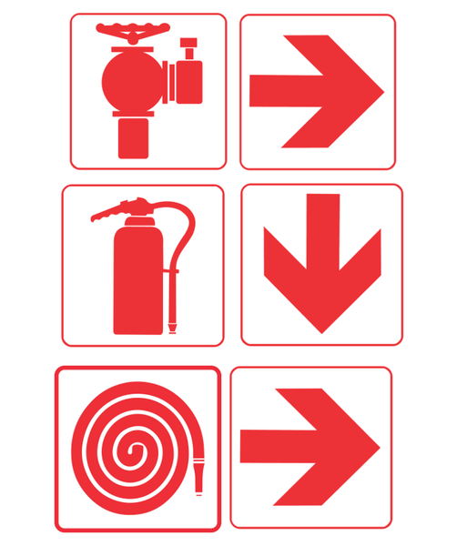 Safety Signs _ Pack of 6 ABS Sign Boards - 29cm - Individual Signs