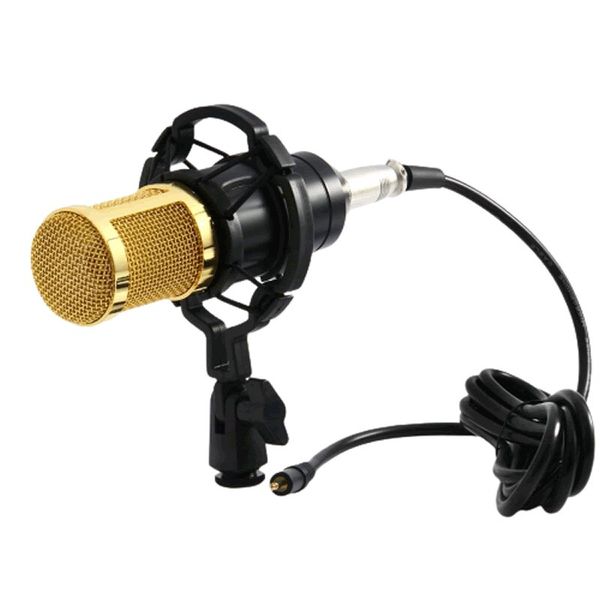 Condenser Microphone With Shock Mount For Recording Broadcasting
