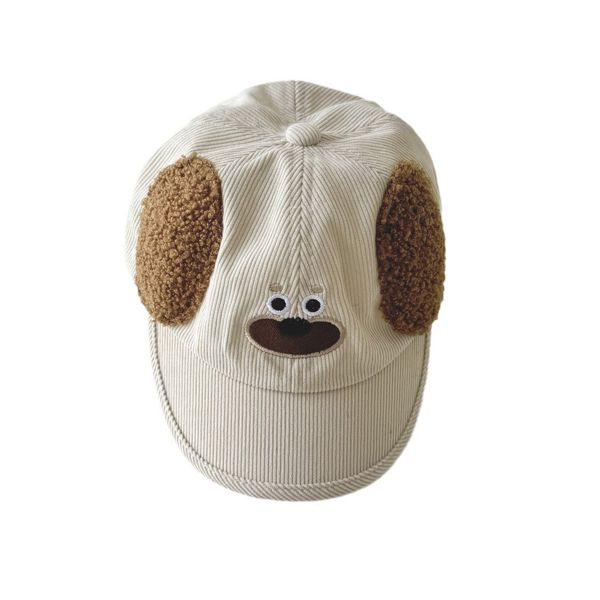 Cozy Pup Baseball Cap for Kids - Autumn/Winter - Beige Hat