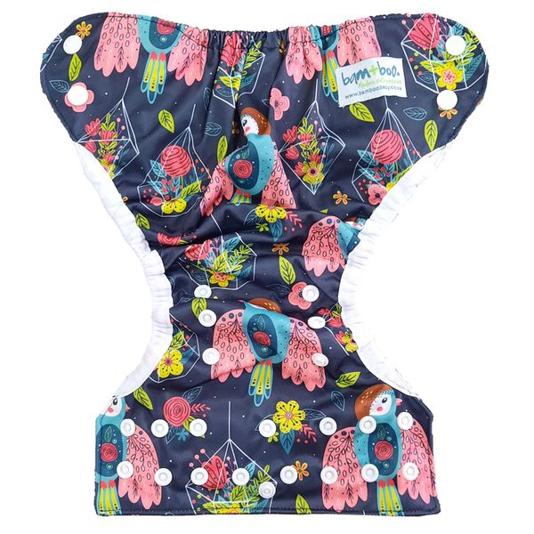 Bamboo Baby Newborn Nappy Cover - Bird