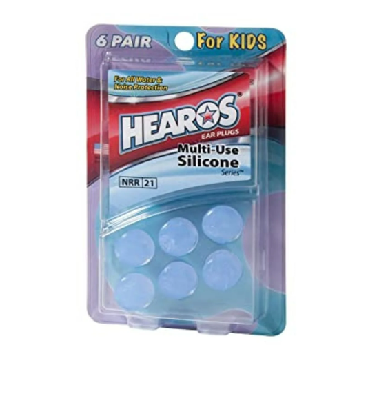 Hearos Ear Plugs Multi-Purpose Silicone Kids- 6 pairs