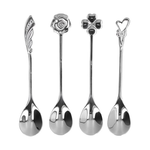 Stainless Steel Beverage Stirring Spoon - 4 Pieces
