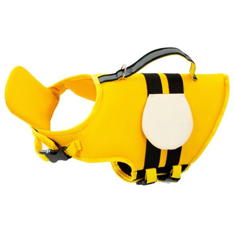 Dog Swim Life Jacket Dog Water Vest Flotation with Handle - Bee Image