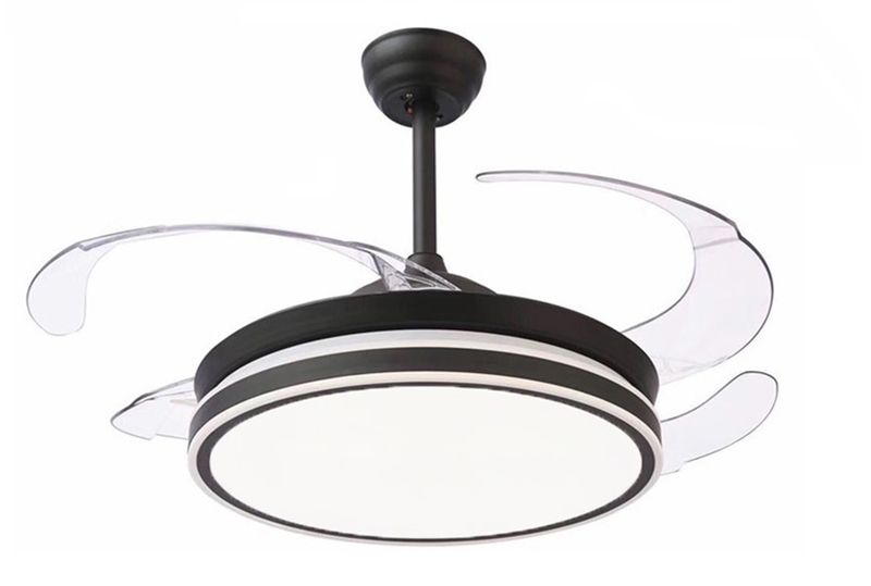 DrLight White Ceiling Fan with Dimmable Brightness and Temperature Light