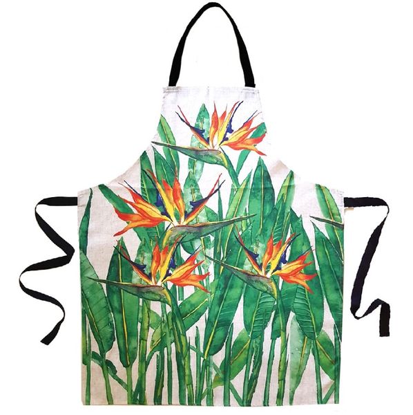 Vintage Strelitzia Flower Apron 80 x 66cm