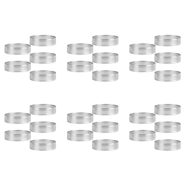 Stainless Steel Perforated Tart Ring Perforated Cake Mousse Ring