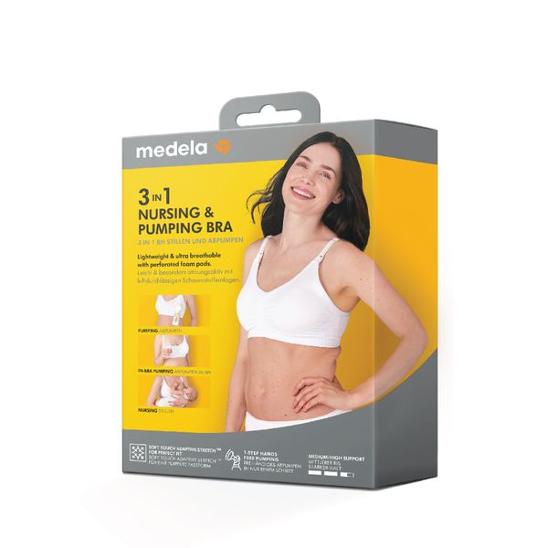 Medela 3 in 1 Nursing &amp; Pumping Bra Black - Large