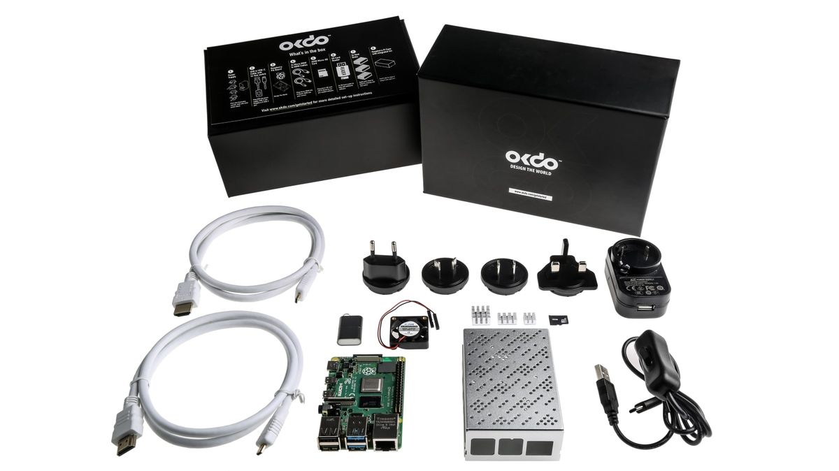 raspberry pi 4 model b 8gb ram starter kit okdo kit