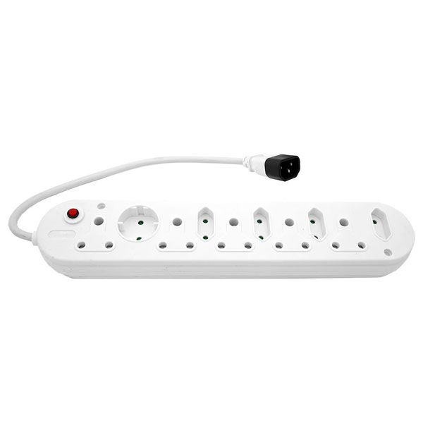 WL Multiplug with IEC Connector for UPS - 5x16A + 5x5A - White