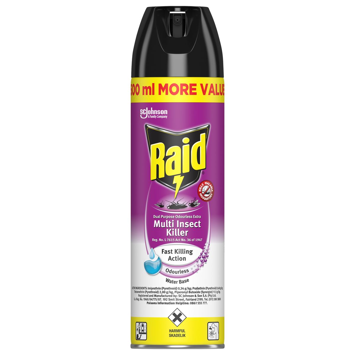 Raid Multi Insect Killer Odourless 500ml Mega Can X 12 Buy Online In 