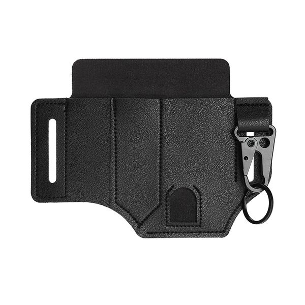 PU Leather EDC Pocket Organizer Leather Sheath Waist Bag Leather Pouch