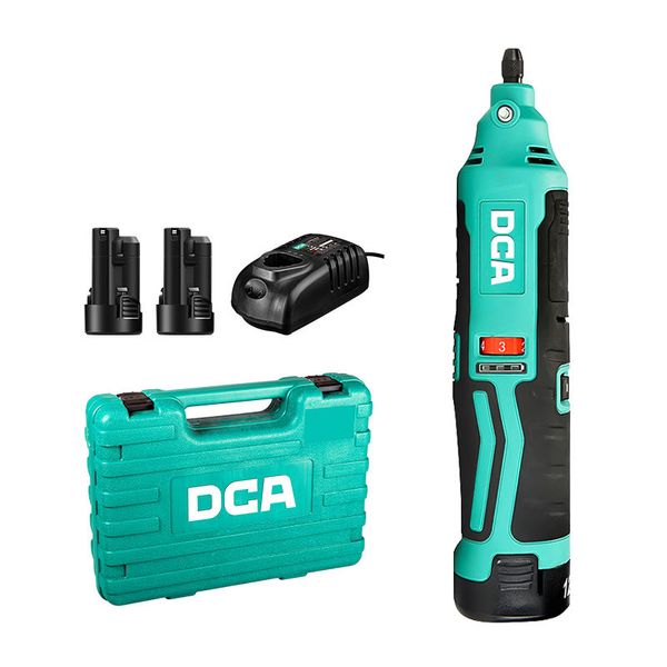 DCA 12V Industrial Cordless Die Grinder Kit 2.0Ahx2 &amp; Charger