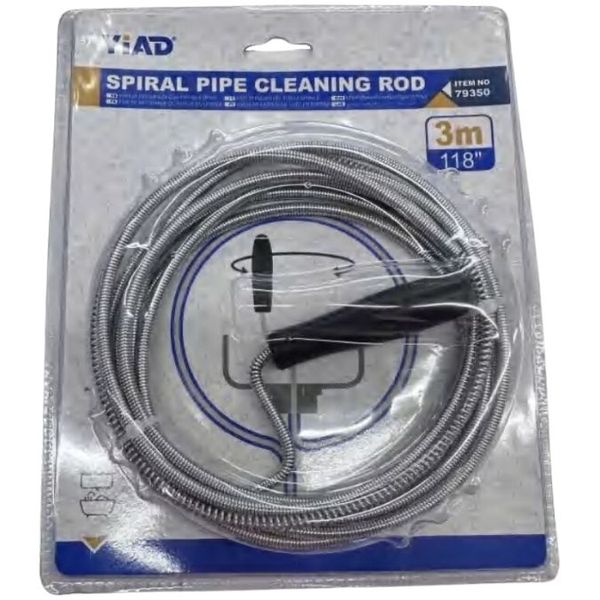 3m Spiral Pipe Cleaning Rod - Effective