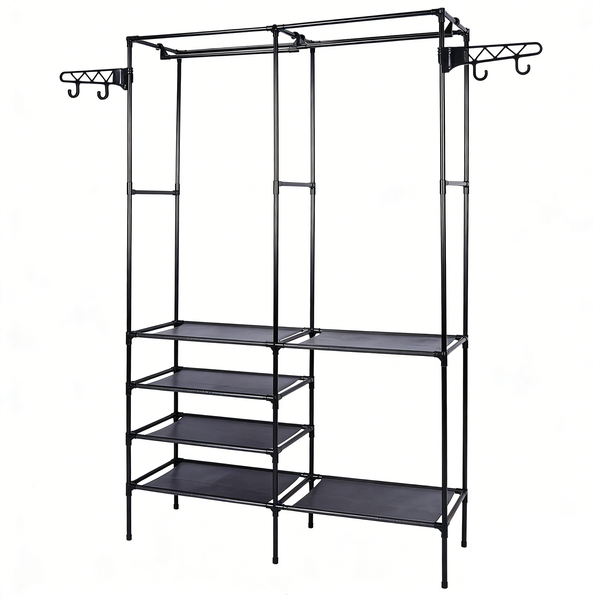 Metal Heavy Duty Clothes Rack Free Standing Closet Organizer for Hang