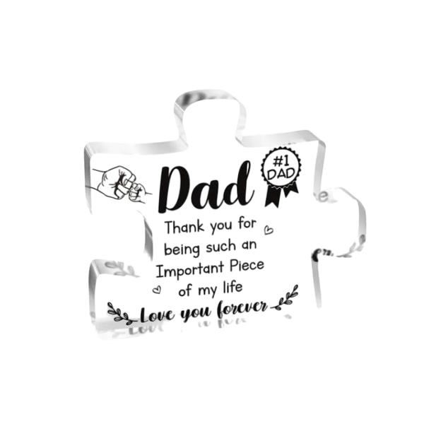 Dad Unique Puzzle Piece Gift For Fathers Day And Birthdays Desk Decoration